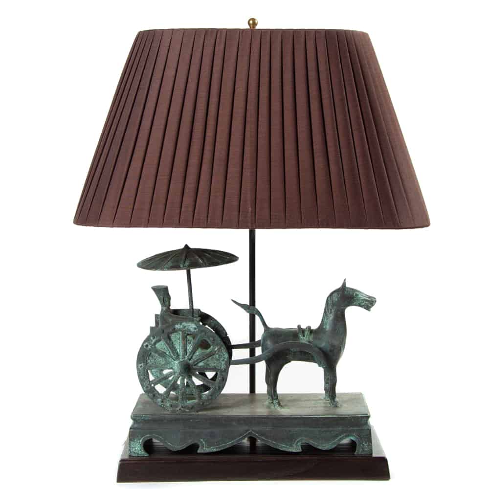 Bronze Horse And Chariot Table Lamp, Horse Lamp Shade Australia