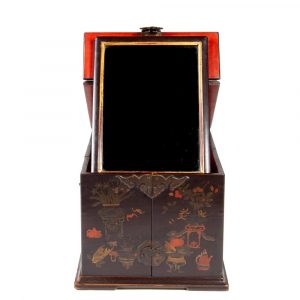 Lacquered and painted jewellery box