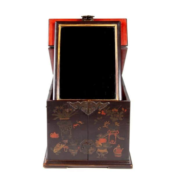 Lacquered and painted jewellery box