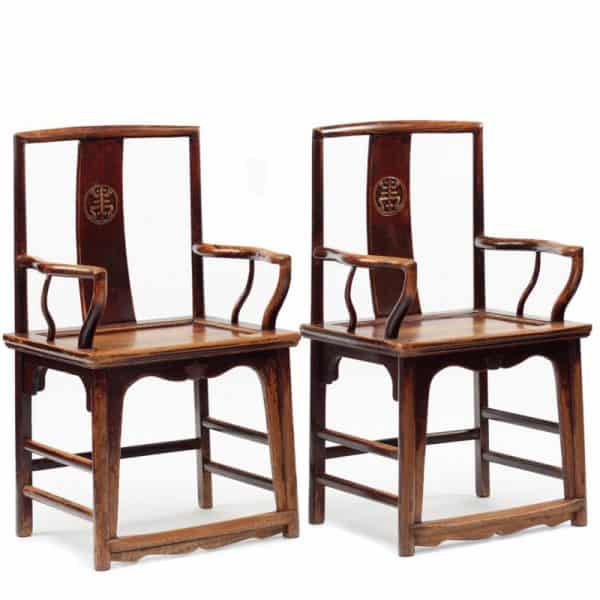 armchairs with long life medallion
