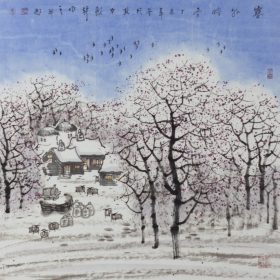 Snowfall outside the great wall by Li Xinsheng