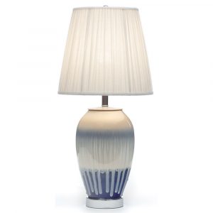 White lava porcelain table lamp