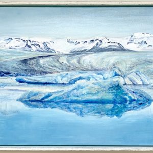 Chrissielloyd_ReflectionsonblueIceland_2018_64x49cm_acryliconcanvas_$800