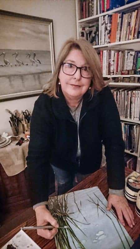 Artist PJ Smith in her studio