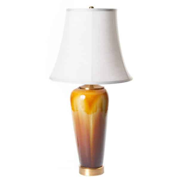 Gold glazed porcelain table lamp