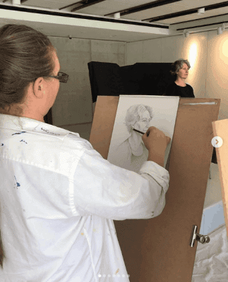 Valentyna Crane, Artist portrait drawing
