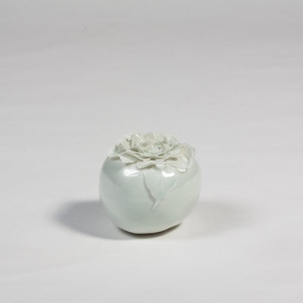 Camellia Flower porcelain apple by Diana Williams