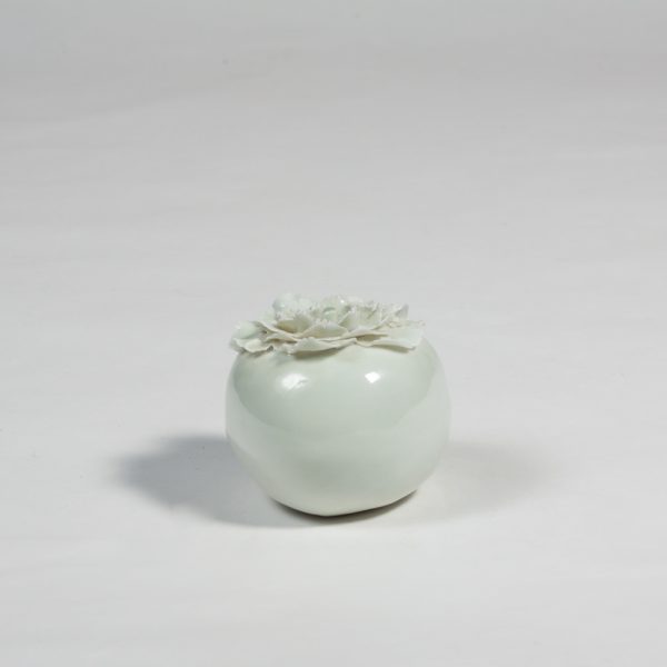 Camellia Flower porcelain apple by Diana Williams