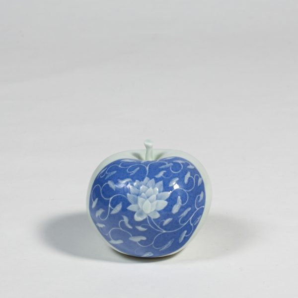 Lotus vine porcelain apple by Diana Williams