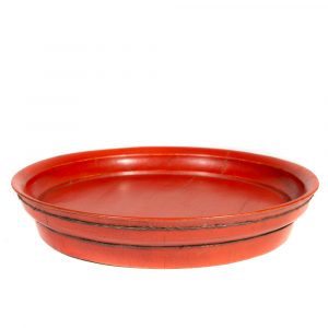 Red lacquered platter