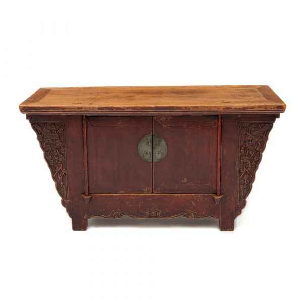 Kang cabinet with magpie and plum blossom carving
