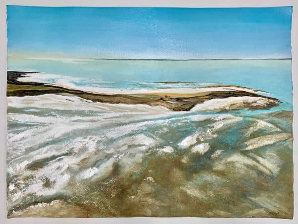 Flooding waters, shifting salt pans I - Kati Thanda (Lake Eyre) by Chrissie Lloyd