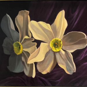 Large Jonquils with a Purple Swag by Roger Beale