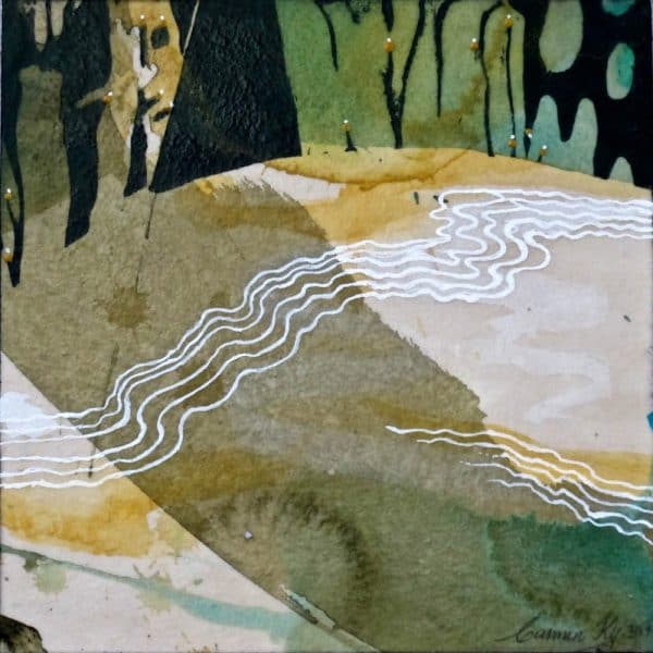 Dawn - Glasshouse Mountains panel 5 by Carmen Ky