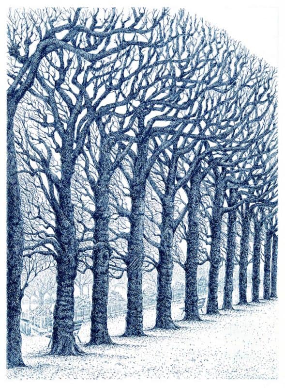 Sandi Rigby - Winter Trees Paris