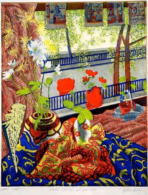 Graham Marchant - Oriental Still Life with Postcards