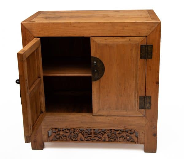 Ming style cabinet with longevity carving - Image 3