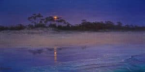 Setting Moon, Coolum Beach by David Brayshaw