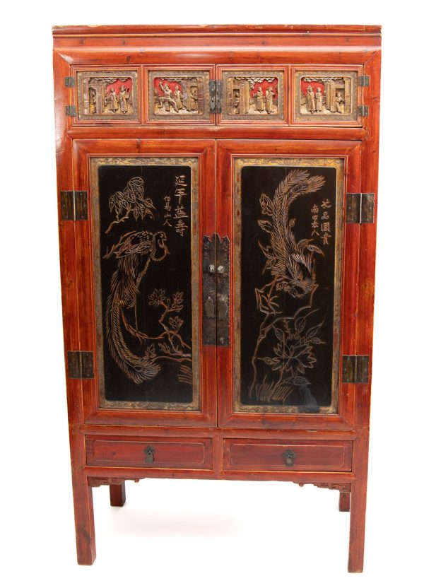 Linen cabinet with longevity carving - Image 2