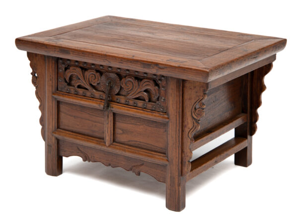 Single drawer carved kang - side