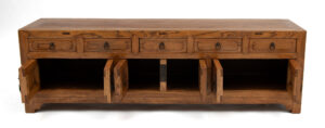 Five drawer low cabinet - open