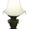 Four rams bronze lamp