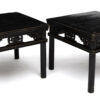 Large black lacquered stools