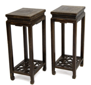 Plant stands with cracked ice lattice