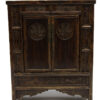 Cabinet with peony medallions - front