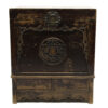 Two drawer chest with dragon carving - front