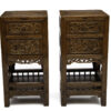 Tea stands with immortal carving - front