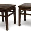 Square stools with humpback stretchers